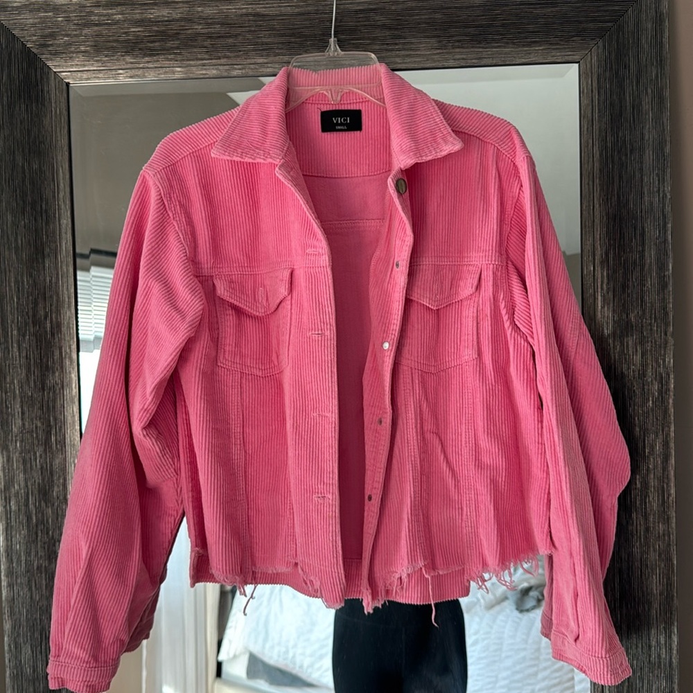 Pink Vicidolls corduroy shacket